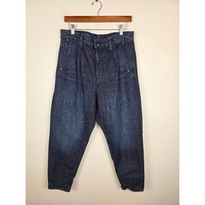 G-Star RAW Worker Chino Relaxed Mens Jeans Dark Blue Pleated D21118-B988 31x28